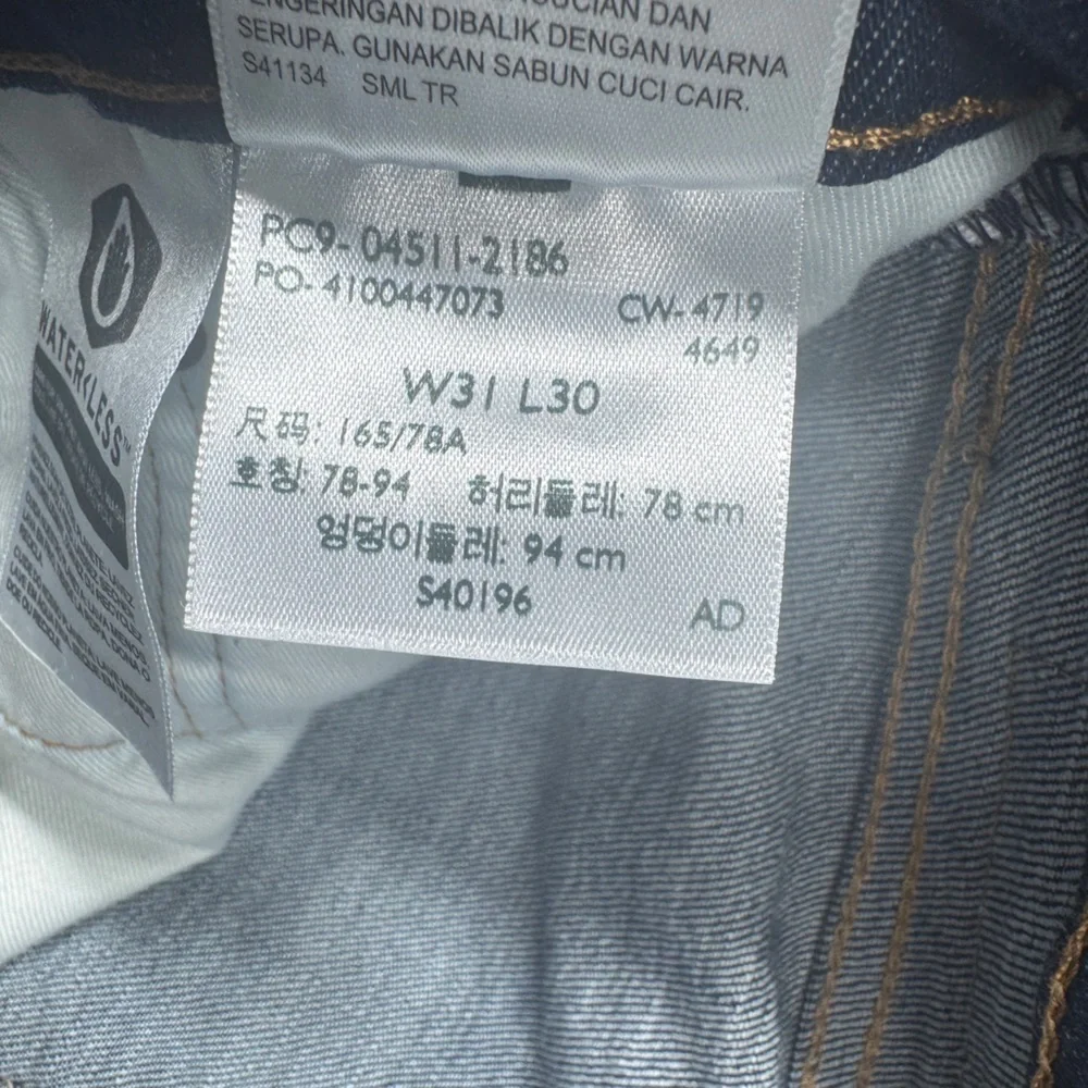 Levi’s Premium Men’s 511 Slim Dark Wash Cotton Blend Zip Fly Blue Jeans 31x30